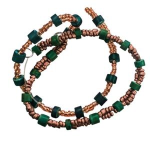 Turquoise & Gold Beaded Bracelet